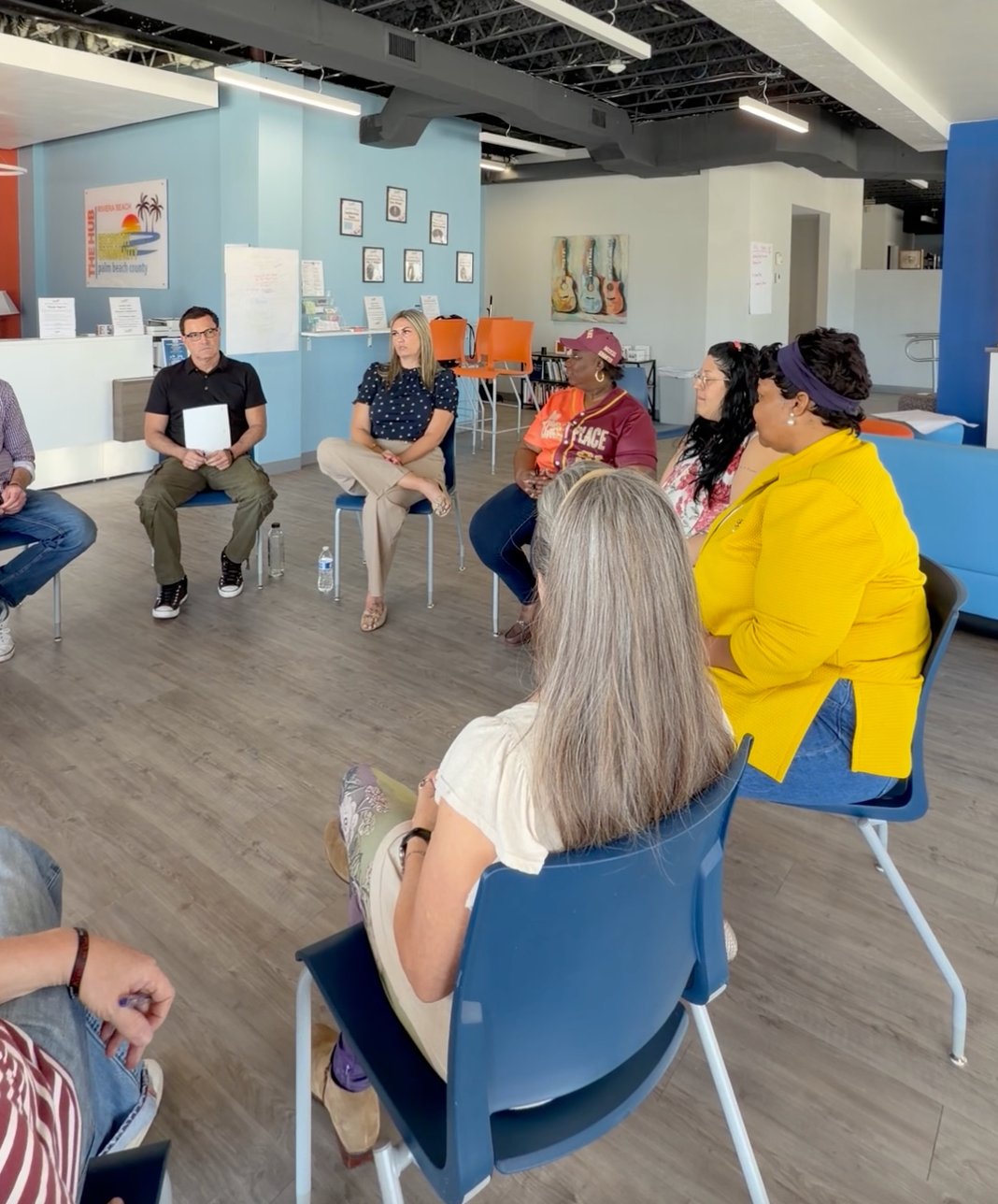 Teams working together during a Chief of Happiness workshop